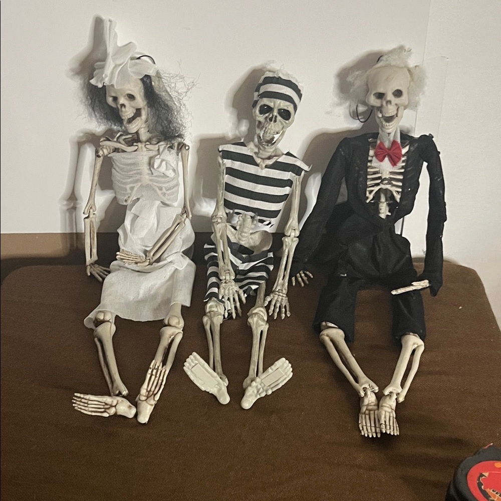 😀2010 posable skeletons bride groom prisoner